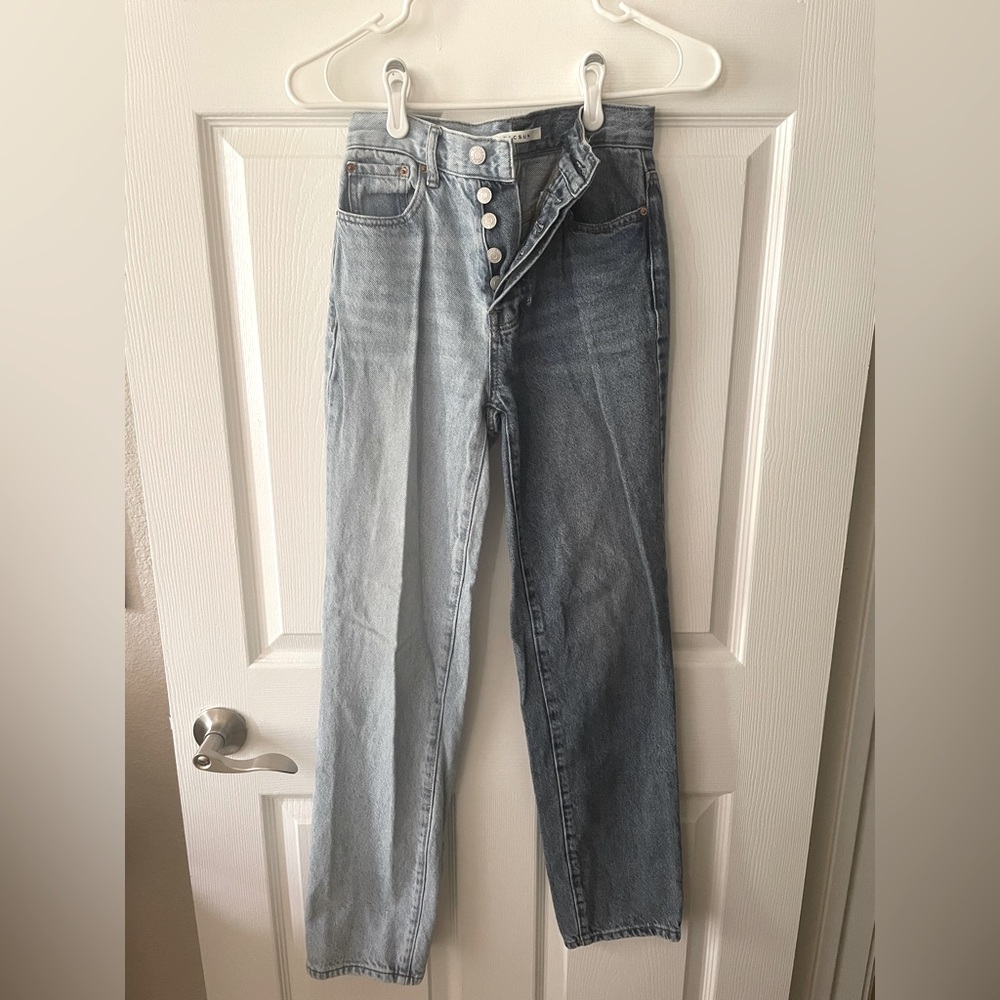 PACSUN: Two-toned (light and dark blue) Dad Jeans
